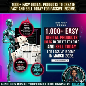 1000+ Digital Product Ideas to Create & Sell: The Ultimate Passive Income Guide for Etsy, Shopify & Gumroad plr