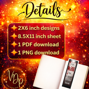 Printable Thriller & Psychological Thriller Bookmarks  DIY Horror Book Accessories  Instant Digital Download (2x6 inch)