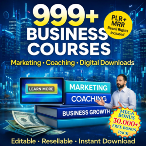 999+ Premium Business Video Courses Bundle with PLR & MRR  Ultimate Digital Marketing & Resell Rights Library