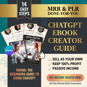 ChatGPT Ebook Creator Guide + Master Resell Rights (MRR)  Done-For-You AI Business Bundle