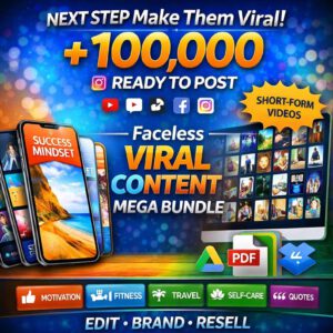 100K+ Viral Reels Bundle All-in-One AI Animated Shorts & Faceless Social Media Content TikTok, Instagram Reels, YouTube Shorts Library