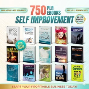 750+ Self Improvement PLR Ebook Bundle  Personal Development MRR Digital Products for Passive Income