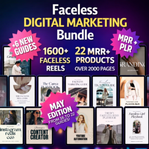 The Faceless Digital Marketing Vault: 22+ PLR & MRR Products Bundle  Done-for-You Digital Business Kit