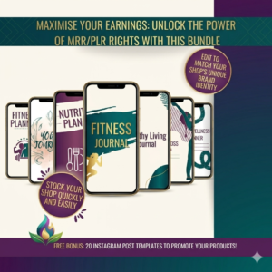 DFY Fitness & Health eBook Bundle with PLR MRR  7 Editable Canva Templates to Resell