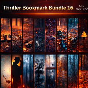 Thriller Bookmark Bundle  16 Horror & Crime Designs  PLR MRR Digital Download
