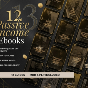 Ultimate Passive Income eBook Bundle 12+ PLR & MRR Digital Products for Faceless Marketing