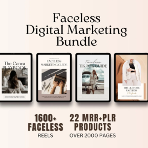 The Faceless Digital Marketing Vault: 22+ PLR & MRR Products Bundle  Done-for-You Digital Business Kit
