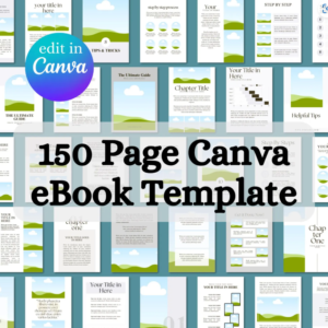 150 Canva eBook Template Bundle Course Workbook Lead Magnet Templates PLR MRR